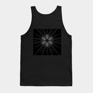 Silver Geometric flower Tank Top